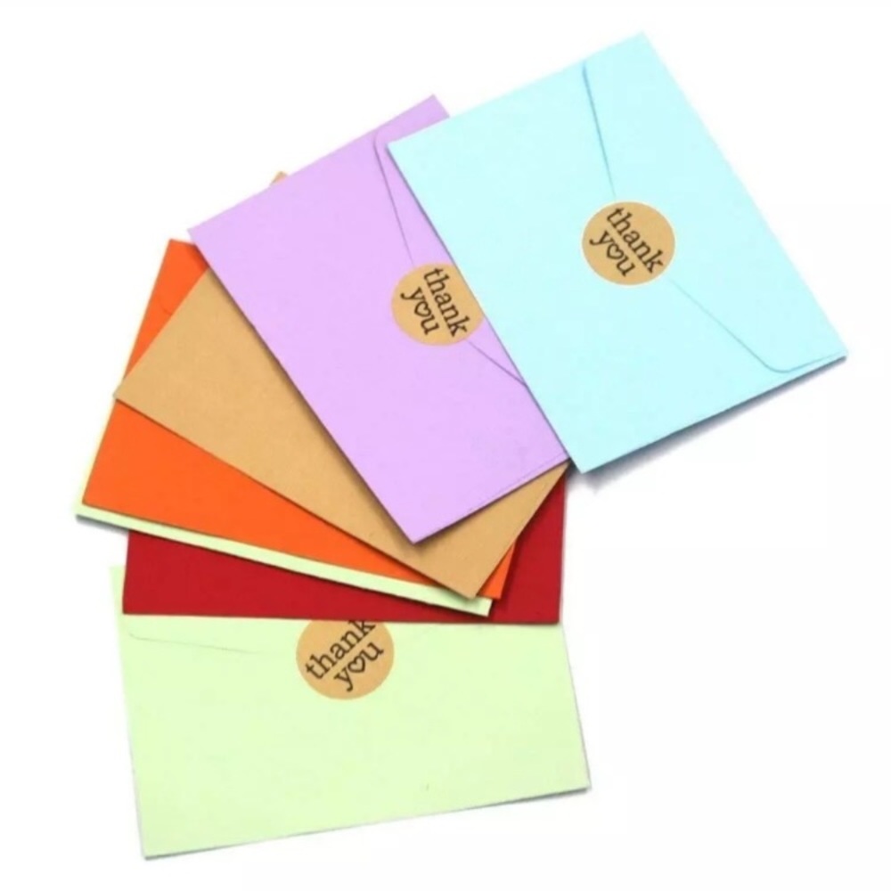 (50) Thank You Stickers / Round / Kraft Paper - Picture 4 of 4